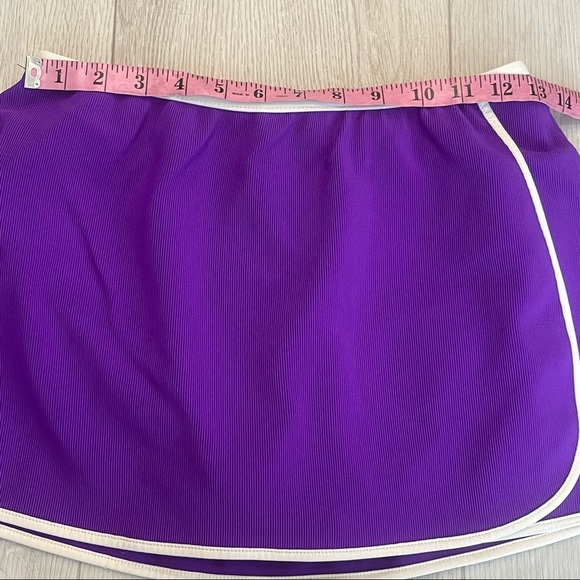 Lands’ End Purple Swim Wrap Skirt Bottoms with Built in Briefs Size 12 - Picture 3 of 10